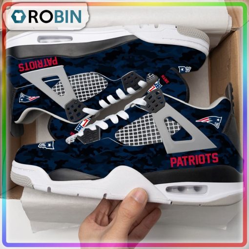 Custom New England Patriots Camouflage Air Jordan 4 Sneaker