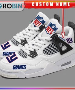 Custom New York Giants NFL Air Jordan 4 Sneaker