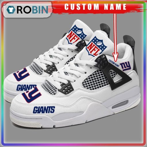 Custom New York Giants NFL Air Jordan 4 Sneaker