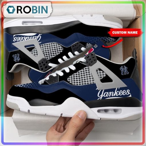 Custom New York Yankees Football Air Jordan 4 Sneaker