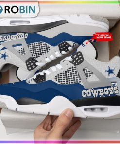 Custom NFL Dallas Cowboys Logo Design Air Jordan 4 Sneaker