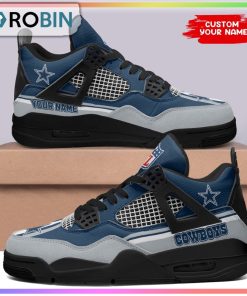 Custom NFL Dallas Cowboys Pattern Air Jordan 4 Sneaker