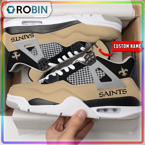 Custom NFL New Orleans Saints Air Jordan 4 Sneaker