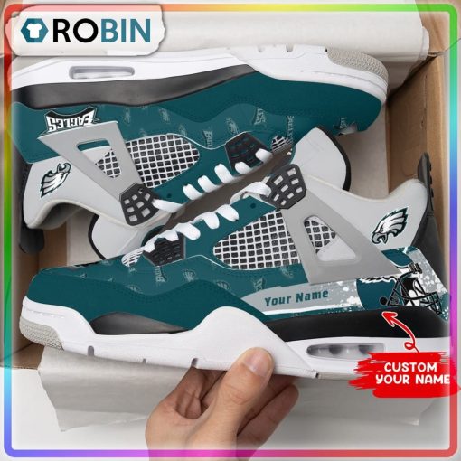 Custom Philadelphia Eagles Air Jordan 4 Sneaker