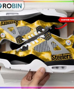 Custom Pittsburgh Steelers Thunder Air Jordan 4 Sneaker