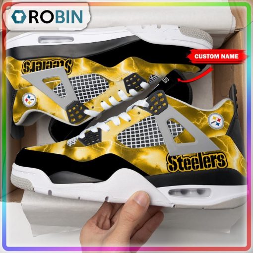 Custom Pittsburgh Steelers Thunder Air Jordan 4 Sneaker