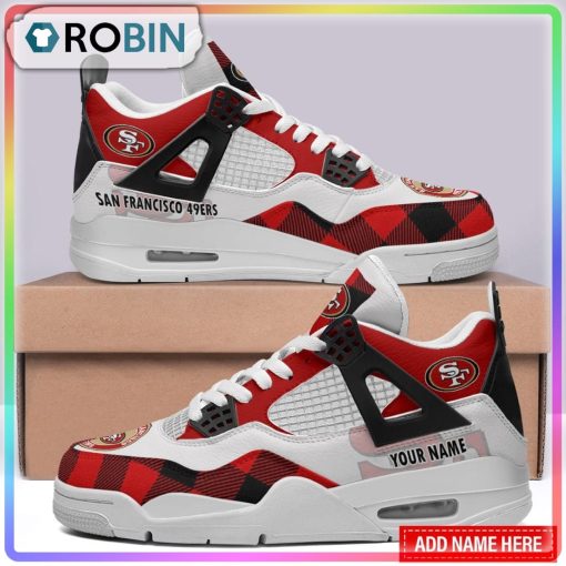 Custom San Francisco 49ers Caro Pattern Air Jordan 4 Sneaker