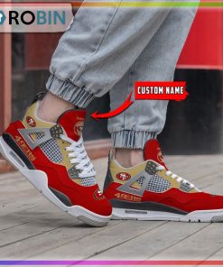 Custom San Francisco 49ers Football Air Jordan 4 Sneaker