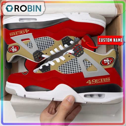 Custom San Francisco 49ers Football Air Jordan 4 Sneaker