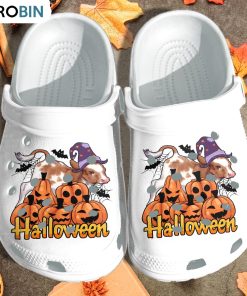 Cute Cow Witch And Pumpkins Crocs Shoes
