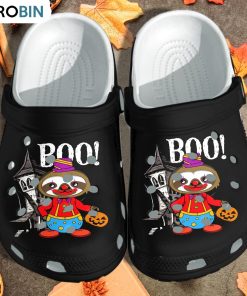 Cute Sloth Joking Clow Halloween Day Crocs Shoes Cute Sloth Joking Clow Halloween Day Crocs Shoes
