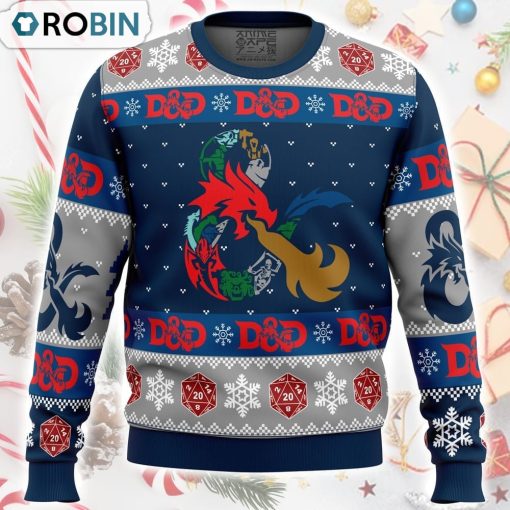 D-20 Dungeons & Dragons Ugly Christmas Sweater