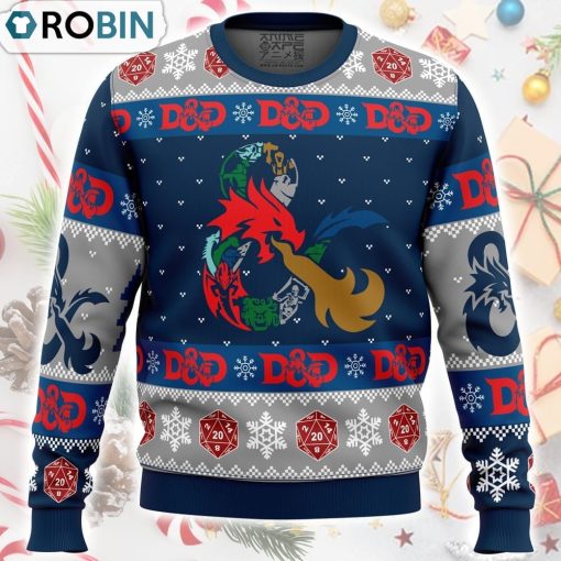 D-20 Dungeons & Dragons Ugly Christmas Sweater