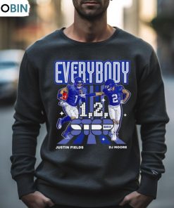 D.J. Moore And Justin Fields Everybody Chicago Bears 1 2 Step Shirt