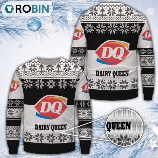 Dairy Queen Merry Christmas All Over Print Ugly Sweater Uniform