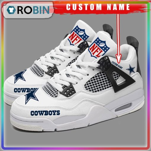 Dallas Cowboys NFL Personalized Air Jordan 4 Sneaker