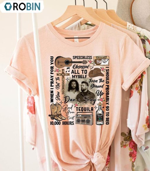 Dan Shay Shirt , Country Concert Music Crewneck Short Sleeve