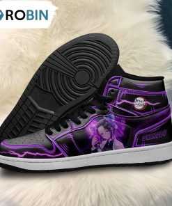 Demon Slayer Shinobu Jordan Sneakers Black Cool Style Custom Anime Shoes