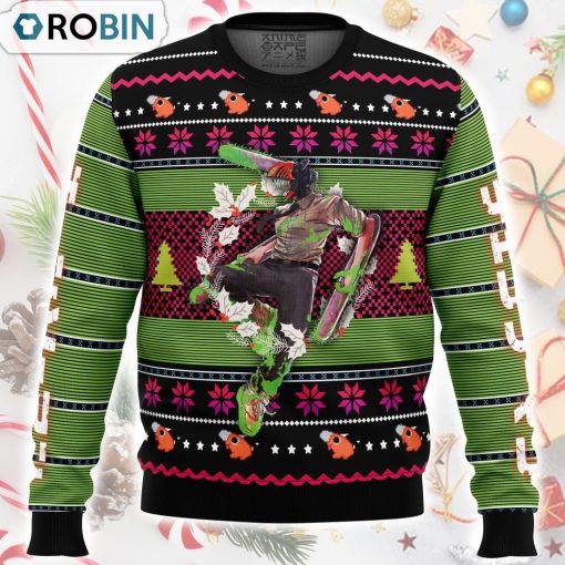 Denji Chainsaw Man Ugly Christmas Sweater