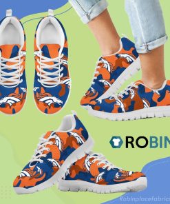 Denver Broncos Cotton Camouflage Fabric Military Solider Style Breathable Running Sneaker Denver Broncos Cotton Camouflage Fabric Military Solider Style Breathable Running Sneaker