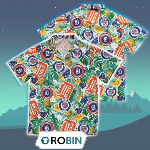 Detroit Tigers Hawaiian Shirt, 3D Printed Aloha Shirt