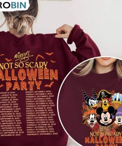 Disney Halloween Party 2023 Shirt, Not So Scary Halloween Party Hoodie Crewneck