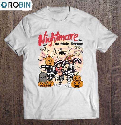 Disney Winnie The Pooh Nightmare On The Main Street Halloween Unisex Shirt