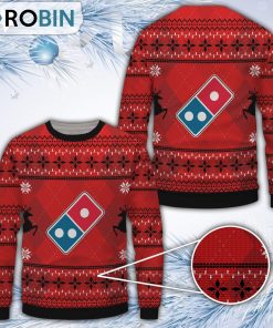 Domino’s Pizza  Merry Christmas All Over Print Ugly Sweater Domino’s Pizza  Merry Christmas All Over Print Ugly Sweater