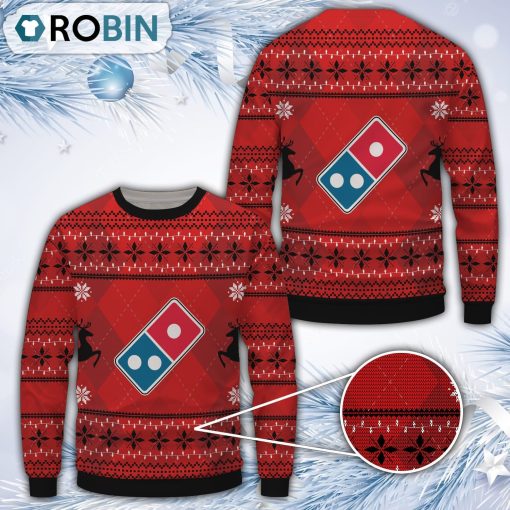 Domino’s Pizza  Merry Christmas All Over Print Ugly Sweater