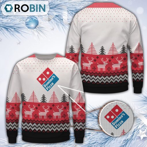 Domino’s Pizza Merry Christmas All Over Print Ugly Sweater
