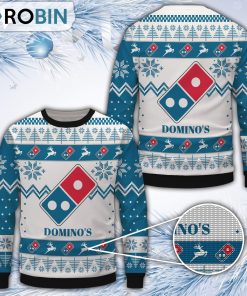 Domino’s Pizza White Merry Christmas All Over Print Ugly Sweater