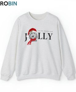 Doodle Dog Jolly Christmas Shirt, Bernedoodle Short Sleeve Long Sleeve