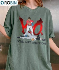 Down Goes Anderson Baseball Shirt, Funny Meme Unisex Shirt Down Goes Anderson Baseball Shirt, Funny Meme Unisex Shirt