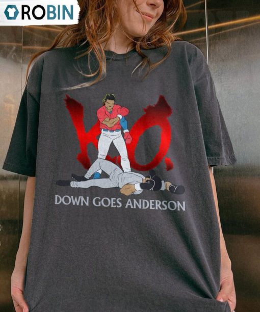 Down Goes Anderson Baseball Shirt, Funny Meme Unisex Shirt