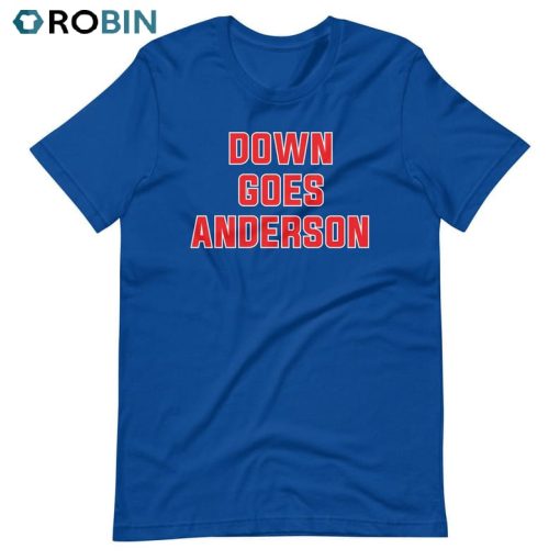 Down Goes Anderson Funny Shirt, Cleveland Guardians Tom Hamilton Unisex T-shirt Short Sleeve