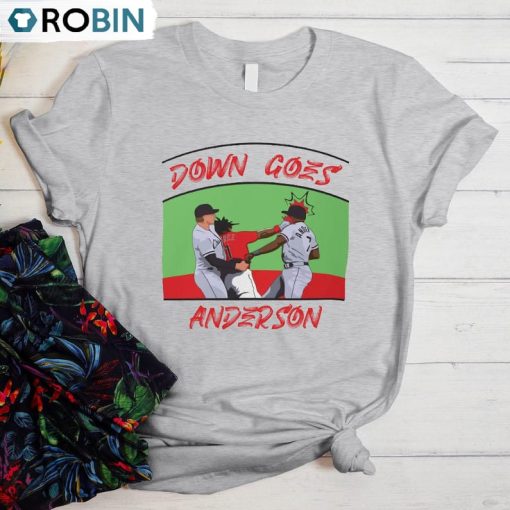 Down Goes Anderson Shirt, Jose Ramirez Vs Tim Anderson Tee Tops Short Sleeve