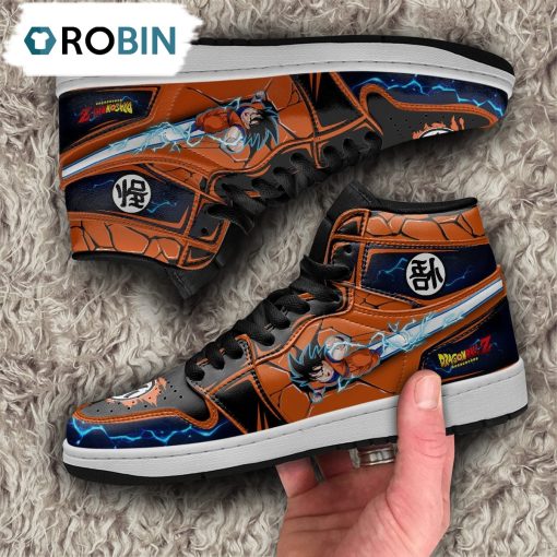 Dragon Ball Goku Jordan 1 High Sneakers, Custom Anime Shoes