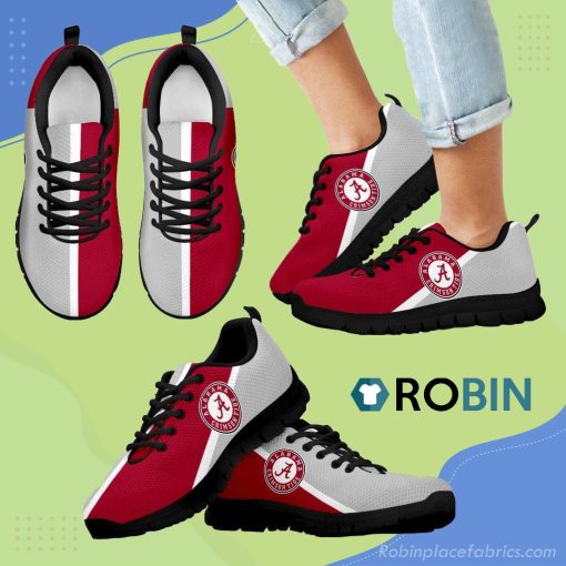 Dynamic Aparted Colours Beautiful Logo Alabama Crimson Tide Breathable Running Sneaker