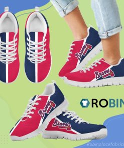 Dynamic Aparted Colours Beautiful Logo Atlanta Braves Breathable Running Sneaker Dynamic Aparted Colours Beautiful Logo Atlanta Braves Breathable Running Sneaker