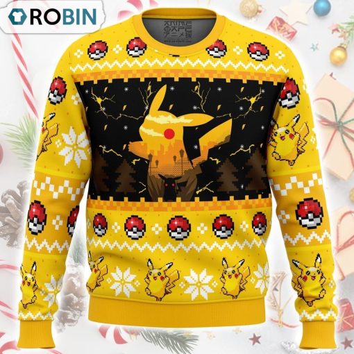 Electric Monster Pokemon Ugly Christmas Sweater