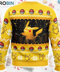 Electric Monster Pokemon Ugly Christmas Sweater Electric Monster Pokemon Ugly Christmas Sweater