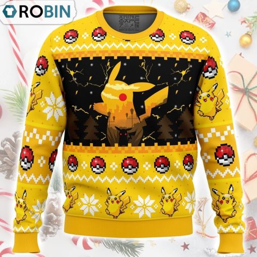 Electric Monster Pokemon Ugly Christmas Sweater