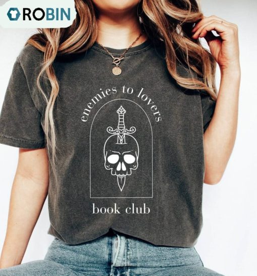 Enemies To Lovers Book Club Shirt, Comfort Romance Reader Short Sleeve Sweater