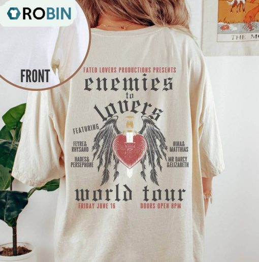 Enemies To Lovers Distressed Band Shirt, Bookish Unisex Shirt