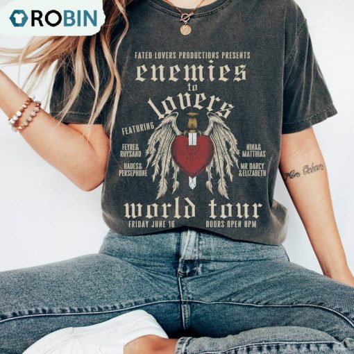 Enemies To Lovers Distressed Band Trendy Shirt, Academia Unisex T-shirt Tee Tops
