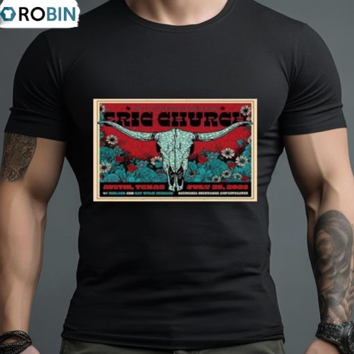 Eric Church July 29 2023 Germania Insurance Amphitheater Poster Shirt