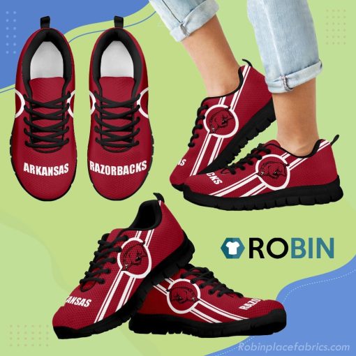 Fall Of Light Arkansas Razorbacks Breathable Running Sneaker
