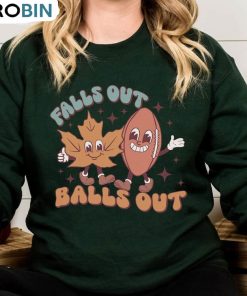 Falls Out Balls Out Cute Shirt, Game Day Short Sleeve Tee Tops
