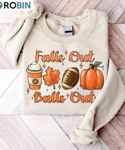 Falls Out Balls Out Football Shirt, Vintage Thanksgiving Shirt Unisex Hoodie Falls Out Balls Out Football Shirt, Vintage Thanksgiving Shirt Unisex Hoodie