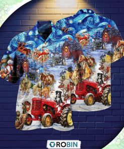 Farm Merry Xmas Lover Forever Casual Button-Down Shirt
